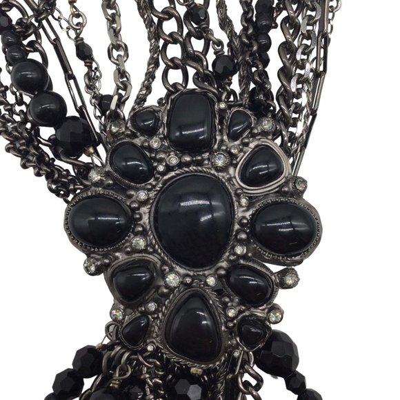 Chanel Black Multi Chain/Beaded Strand Necklace - Picture 2 of 7